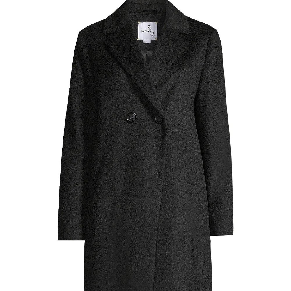 SAM EDELMAN Wool Blend Double Breasted Long Coat Size Large - Picture 2 of 12